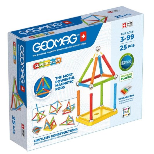Geomag Supercolor GM374 Conjunto de Construção Magnética 25 Peças