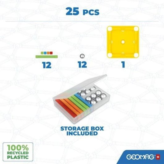 Geomag Supercolor GM374 Conjunto de Construção Magnética 25 Peças