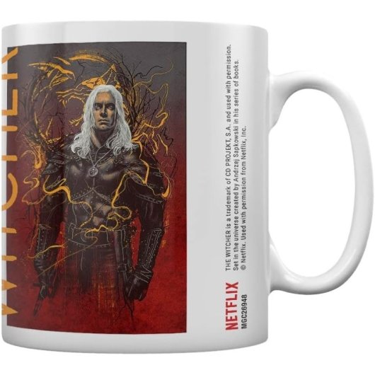 Taza Geralt The Wolf The Witcher Cerámica 315 Mls