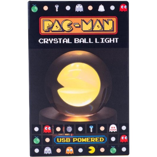 Lámpara Bola De Cristal Pac-man 8 Cms