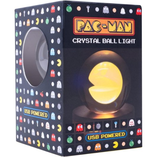 Lámpara Bola De Cristal Pac-man 8 Cms