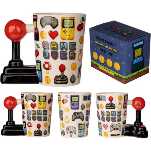 Taza Gamer Game Over Cerámica 340 Mls