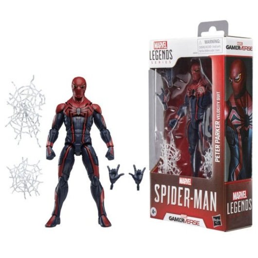 Figura Peter Parker Velocity Suit Spider-man Marvel Gamerverse Articulada 15 Cms