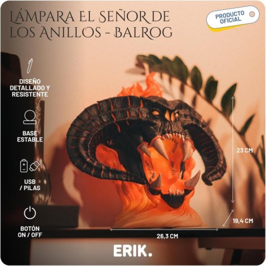 Lámpara Balrog El Señor De Los Anillos