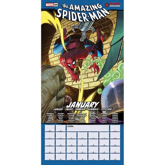 Calendario 2023 The Amazing Spider-man Marvel Grande