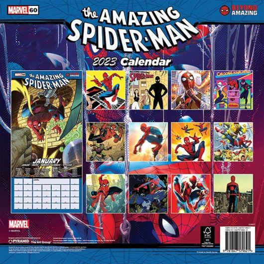Calendario 2023 The Amazing Spider-man Marvel Grande