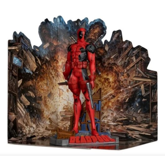 Figura Deadpool Marvel Estatua Diorama 18 Cms