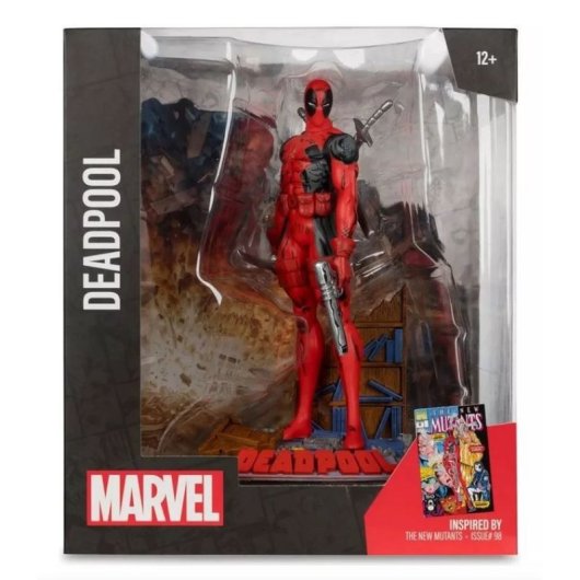 Figura Deadpool Marvel Estatua Diorama 18 Cms