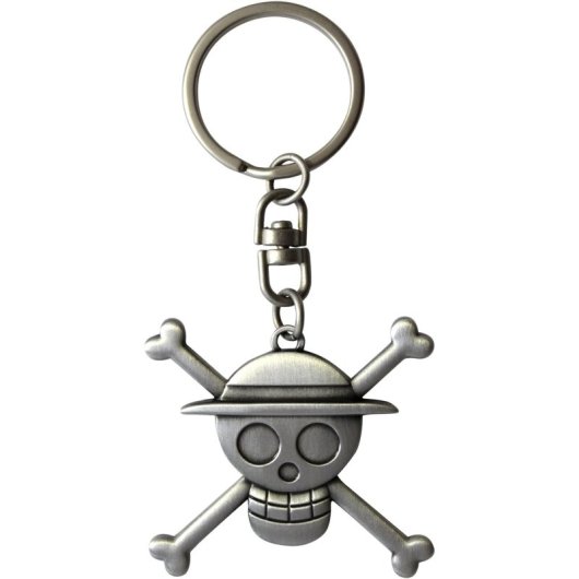 Llavero 3d Calavera Tripulación Sombrero De Paja One Piece Metal