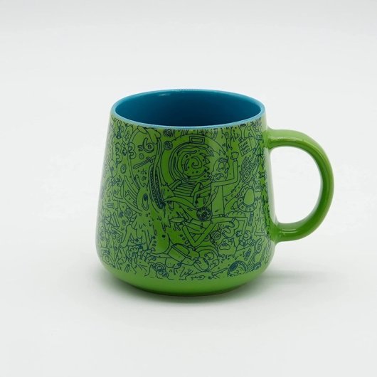 Set De Desayuno Rick & Morty Taza 380 Mls + Bol 850 Mls Cerámica