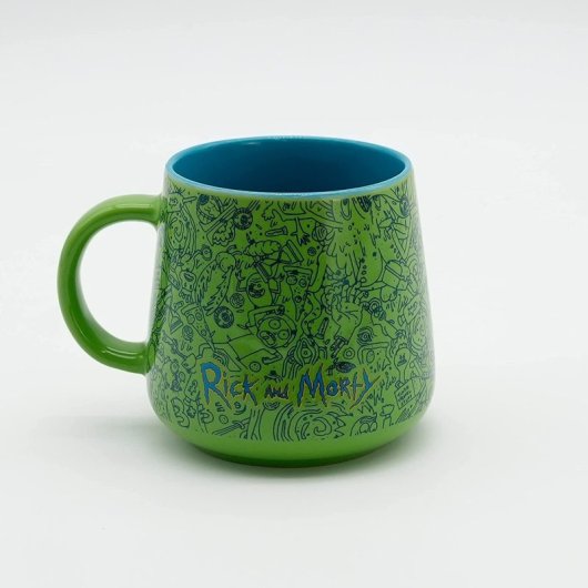 Set De Desayuno Rick & Morty Taza 380 Mls + Bol 850 Mls Cerámica