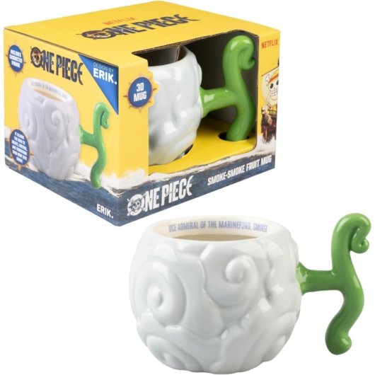 Taza 3d Fruta Smoke Smoke One Piece Cerámica 600 Mls