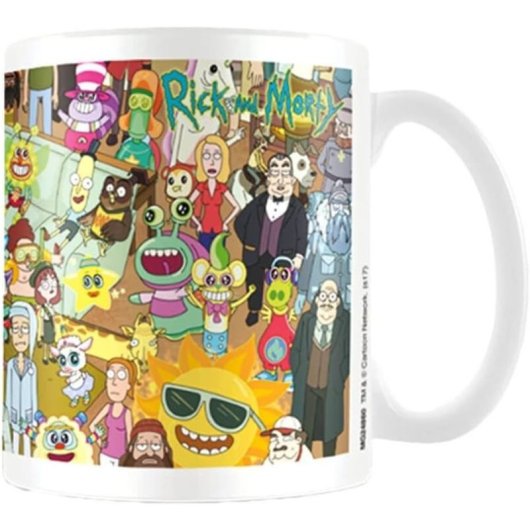 Taza Personajes Rick Y Morty Cerámica 320 Mls