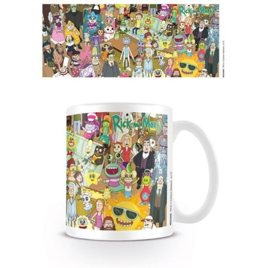 Taza Personajes Rick Y Morty Cerámica 320 Mls