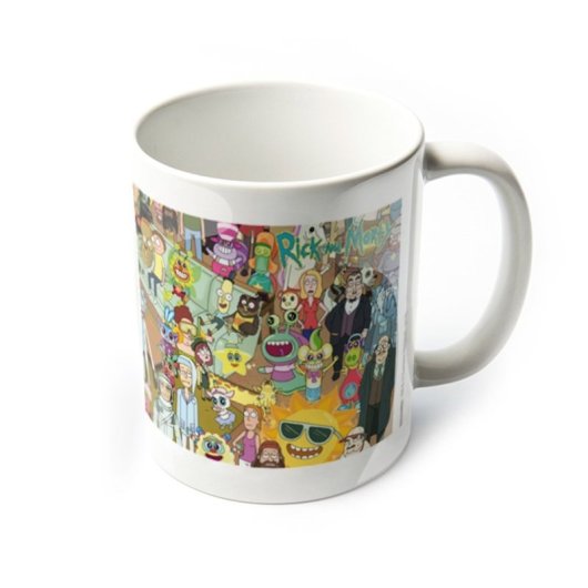 Taza Personajes Rick Y Morty Cerámica 320 Mls