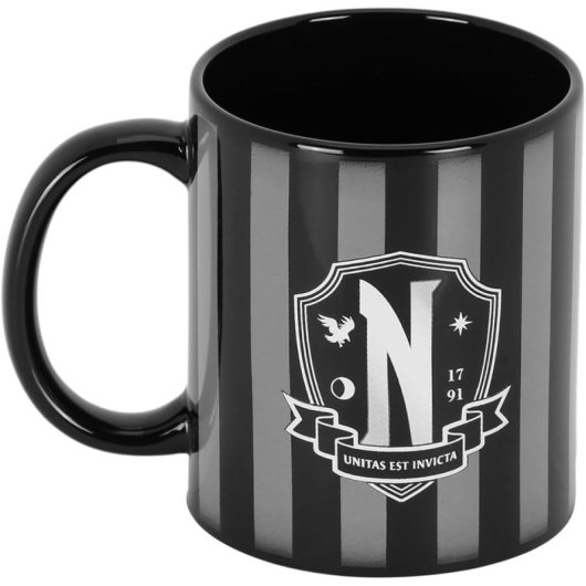 Taza Logo Escuela Wednesday Cerámica 380 Mls