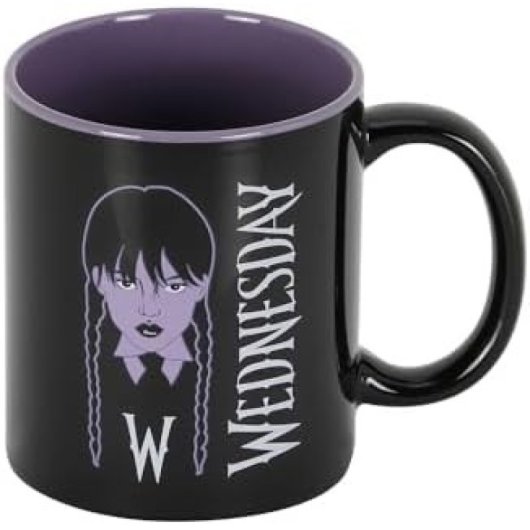 Taza Logo Escuela Wednesday Cerámica 380 Mls