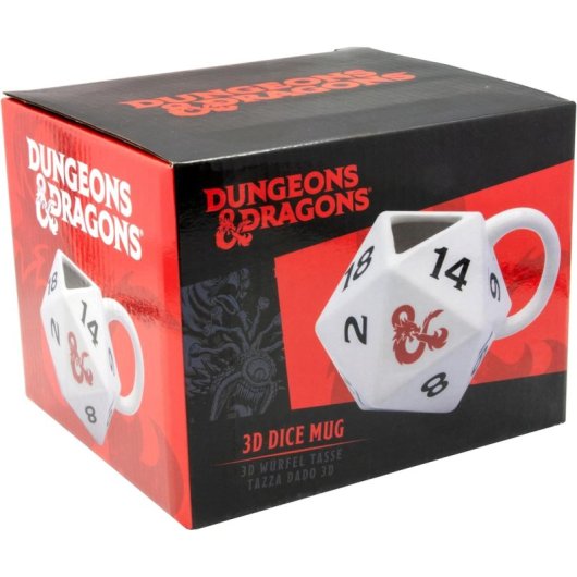 Taza 3d Dado Dungeons & Dragons Dragones & Mazmorras Cerámica 350 Mls