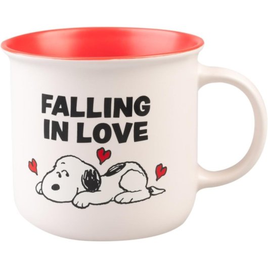 Taza Falling In Love Snoopy Cerámica 320 Mls
