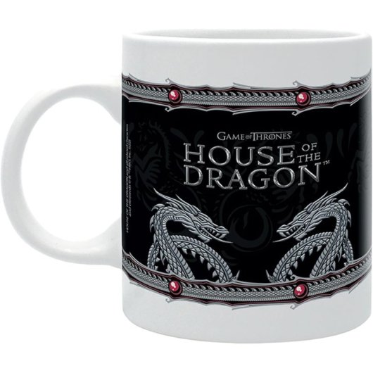 Taza Silver Dragon La Casa Del Dragón Juego De Tronos Cerámica 320 Mls