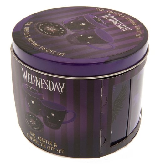 Set Lata Regalo Wednesday Nightshades & Ravens Taza, Posavasos Y Lata 315 Mls