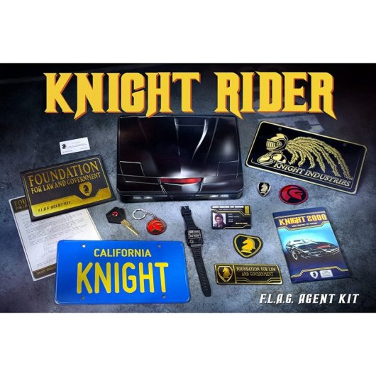 Kit El Coche Fantástico Knight Rider Flag Agent De Colección