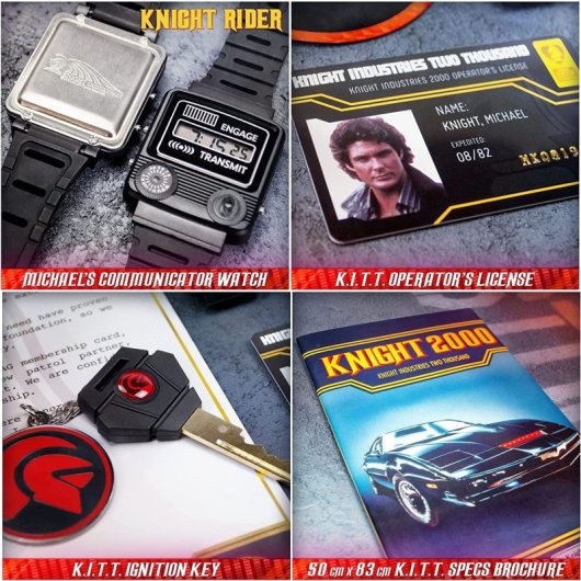 Kit El Coche Fantástico Knight Rider Flag Agent De Colección