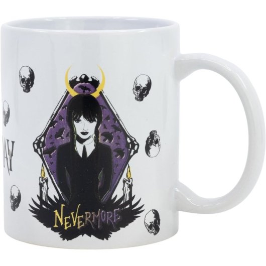 Taza Nevermore Wednesday Cerámica 325 Mls