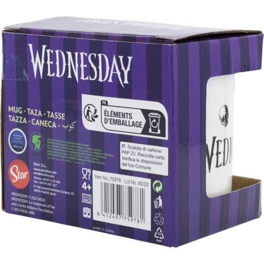Taza Nevermore Wednesday Cerámica 325 Mls