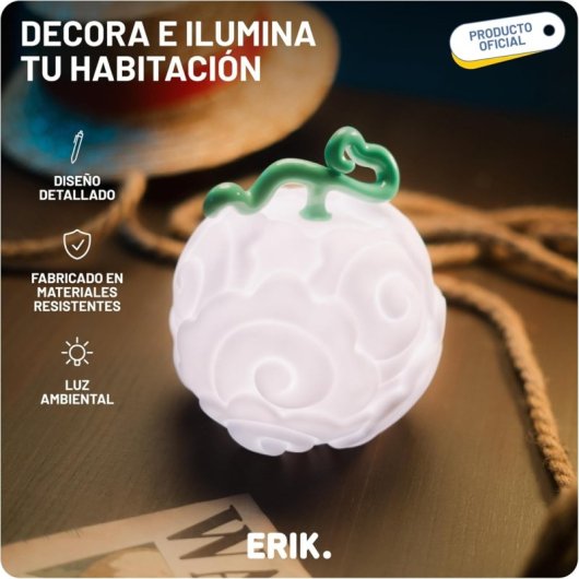 Lámpara 3d Smoke Smoke Fruit  One Piece