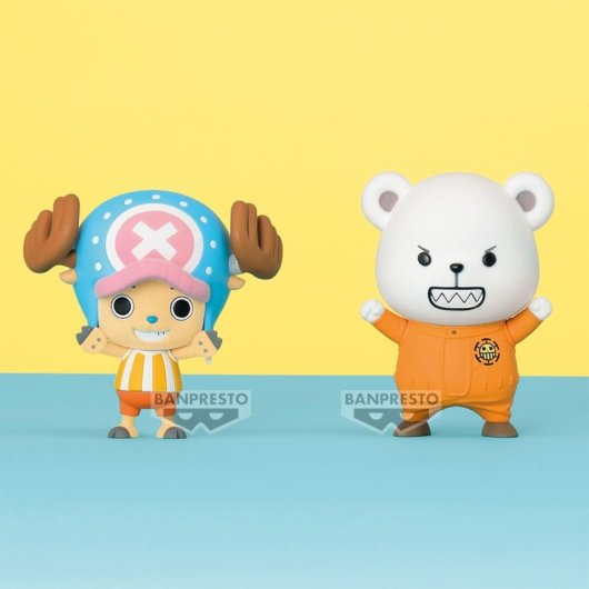 Figura Tony Chopper One Piece Fluffy Puffy Chopper & Bepo A 6 Cms