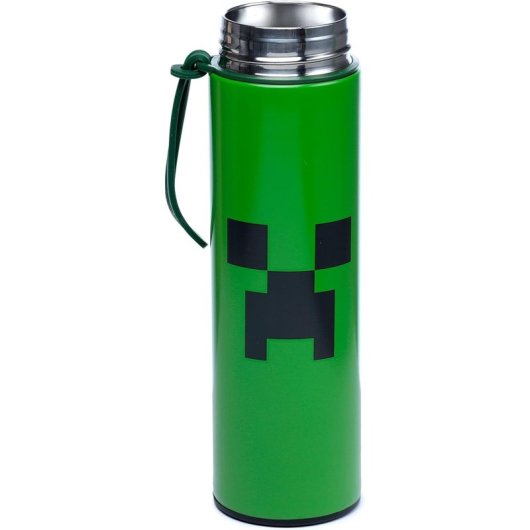 Bouteille Isotherme Puckator Creeper Minecraft Thermomètre Digital 450 ml