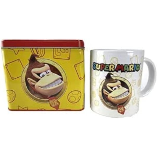 Hucha + Taza Donkey Kong Super Mario Bros Nintendo