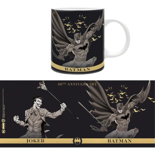 Taza Batman Vs Joker Dc Cerámica 320 Mls
