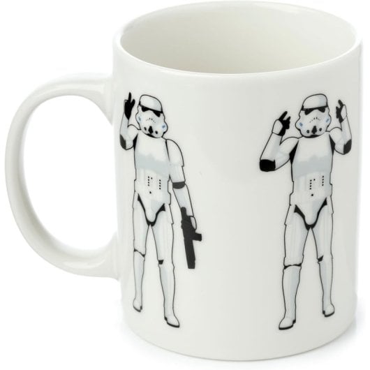 Taza Soldado Imperial Saludando Original Stormtrooper Star Wars Cerámica 300 Mls