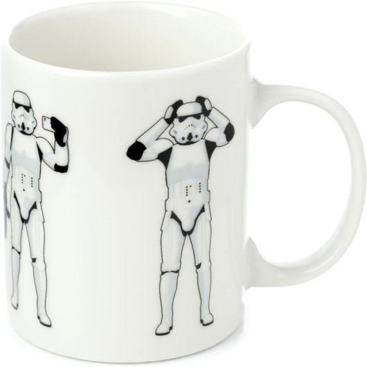 Taza Soldado Imperial Saludando Original Stormtrooper Star Wars Cerámica 300 Mls