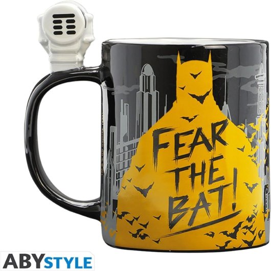 Taza 3d Batseñal Batman Dc Cómics Cerámica 460 Mls