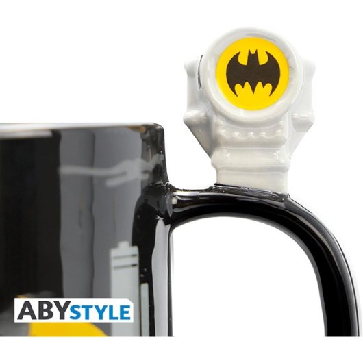 Taza 3d Batseñal Batman Dc Cómics Cerámica 460 Mls