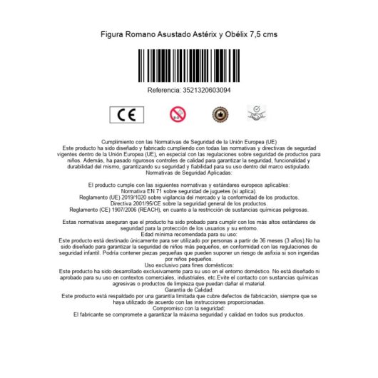 Figura Romano Asustado Astérix Y Obélix 7,5 Cms