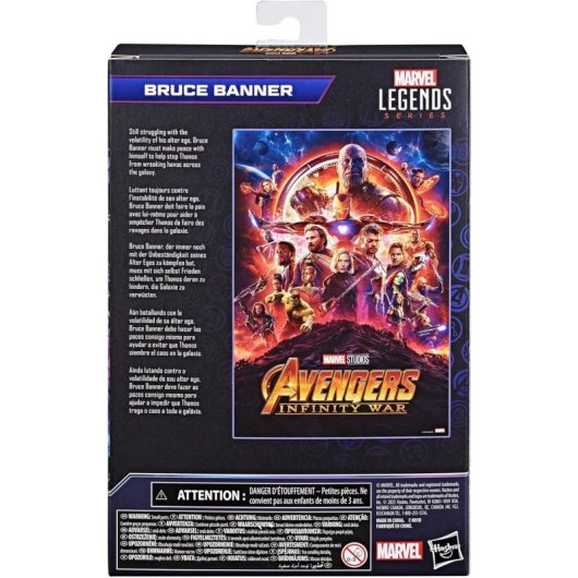 Figura Bruce Baner The Infinity Saga Avengers Infinity War Marvel Legends Articulada 15 Cms