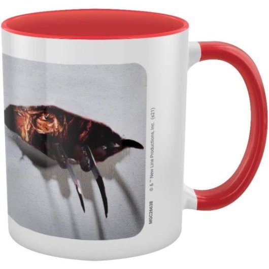 Taza Freddy Krueger Asomándose Pesadilla En Elm Street Cerámica 320 Mls