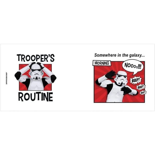 Taza Trooper's Routine Soldado De Asalto Original Stormtrooper Star Wars Cerámica 320 Mls