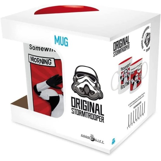 Taza Trooper's Routine Soldado De Asalto Original Stormtrooper Star Wars Cerámica 320 Mls