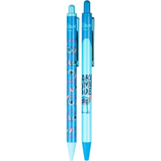 Set Bolígrafo Y Portaminas Con Soporte Acrílico Stitch Disney