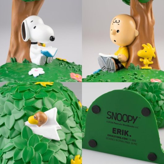 Sujetalibros 3d Snoopy Y Charlie Brown