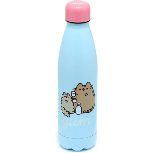 Bouteille Thermique Pusheen The Cat Métallique 500 ml Bouchon Rose