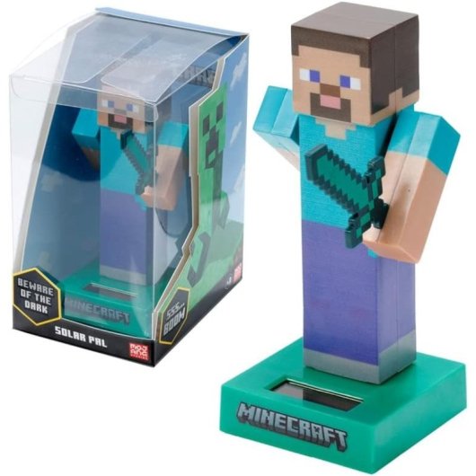 Figura Solar Steve Minecraft 12 Cms