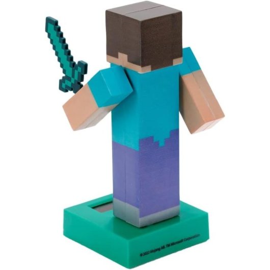 Figura Solar Steve Minecraft 12 Cms