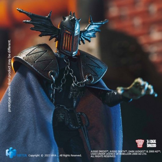 Figura Judge Fear Judge Dredd Exquisite Mini Articulada 10,5 Cms + Accesorios