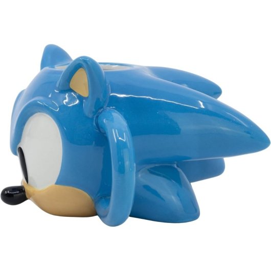 Taza 3d Cabeza De Sonic The Hedgehog Cerámica 400 Mls